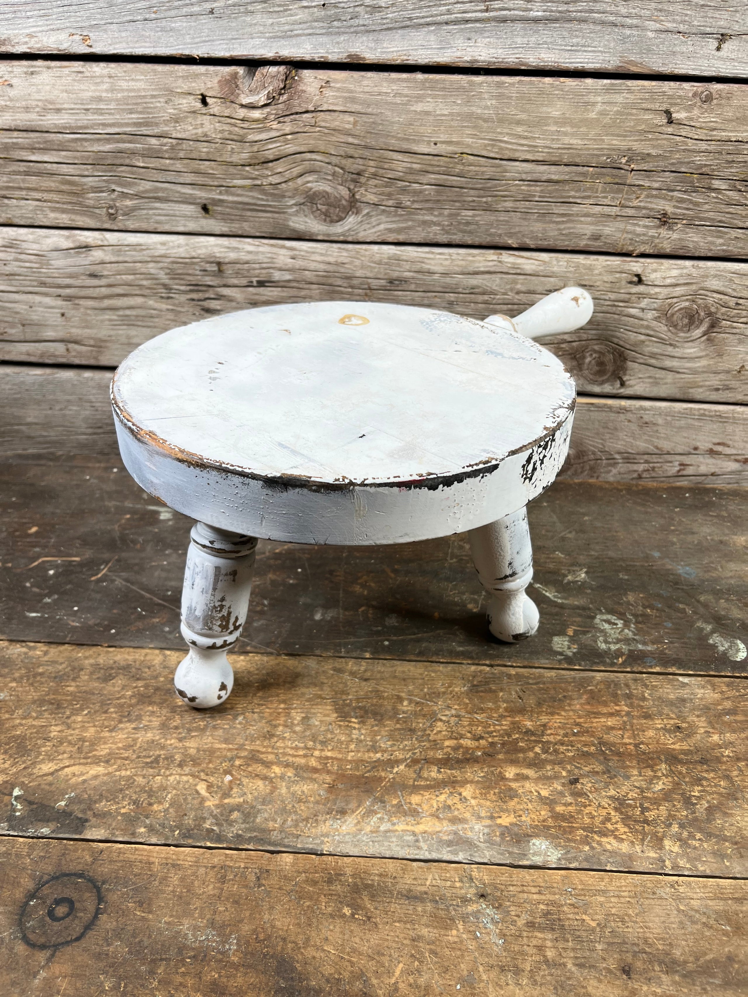 White 2025 milking stool