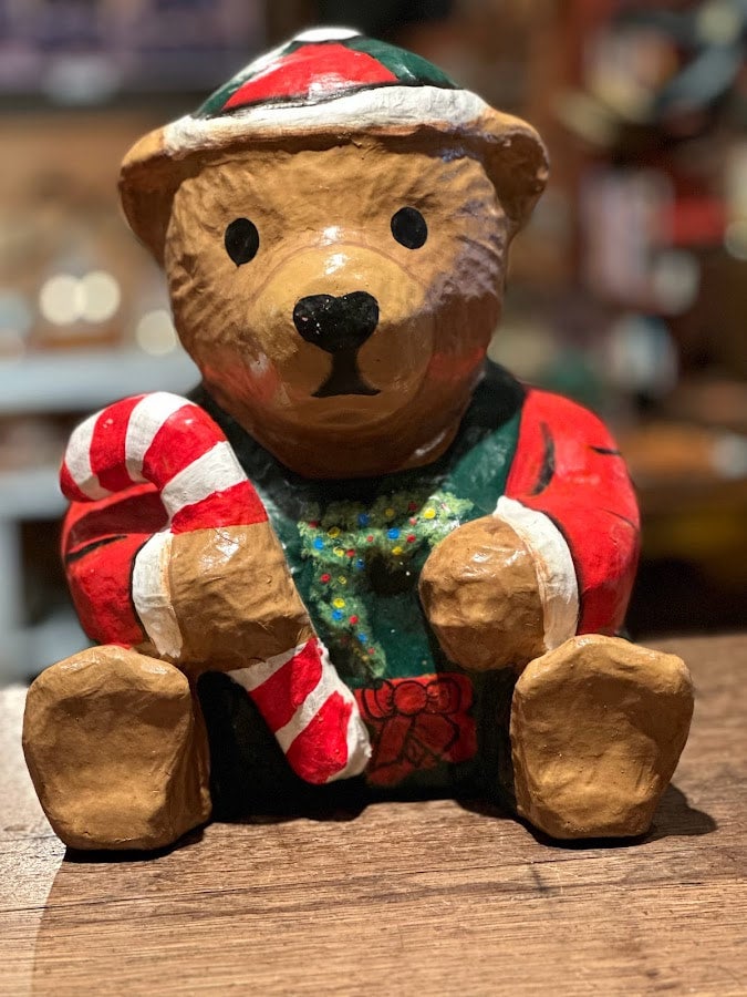 Teddy bear paper top mache