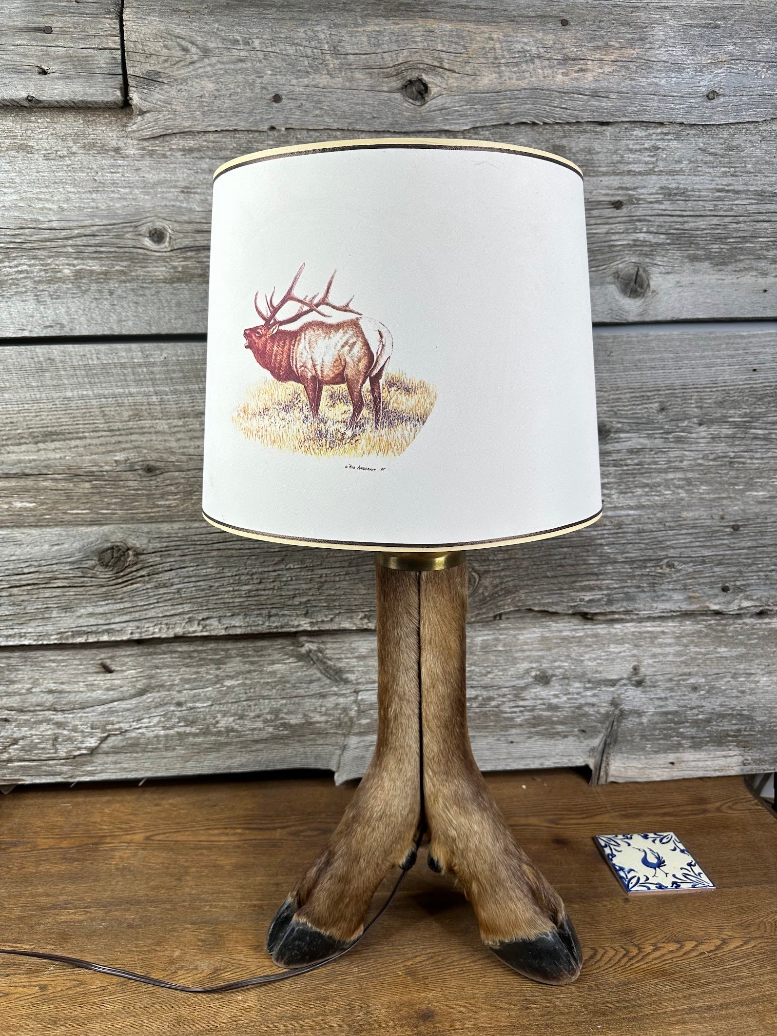 Vintage Elk Leg Lamp